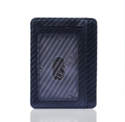 Slim RFID Carbon Fiber PU Leather Wallet