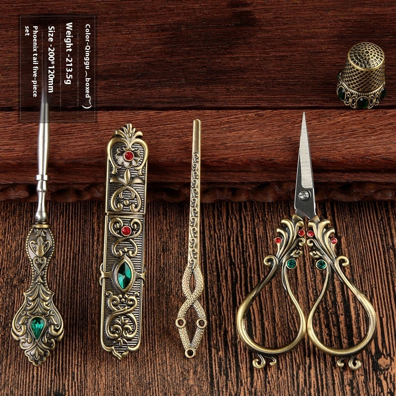 Phoenix Tail Scissors Set – Vintage Luxury Design