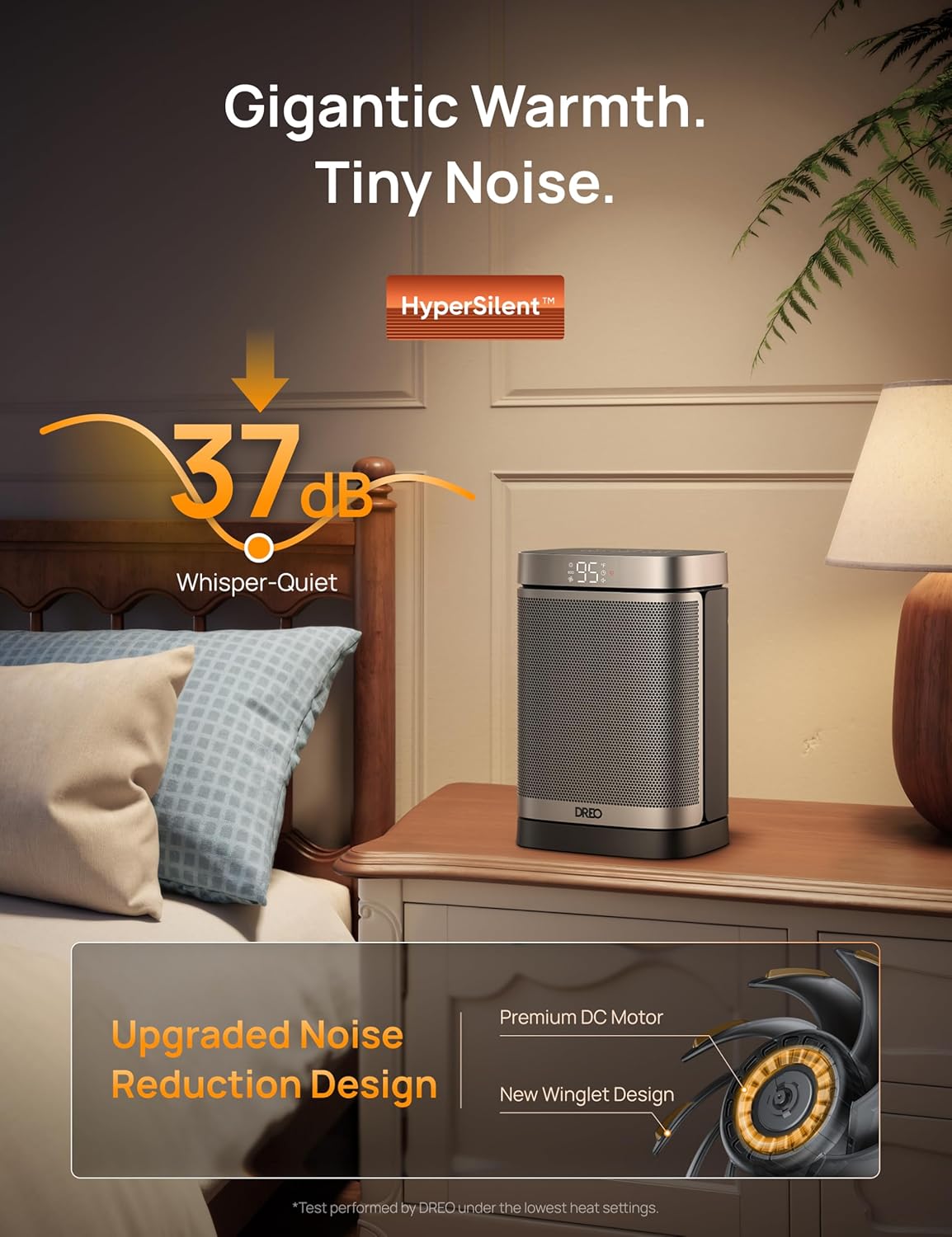 Dreo Space Heater, 1500W Portable Electric Heaters for Indoor Use, PTC Ceramic Heater for Office with Remote, Thermostat, 70°Oscillation, 12H Timer, 5 Modes, Safe Quiet Room Heater for Bedroom