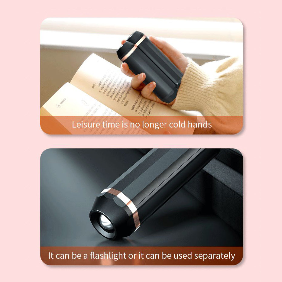 Heat For Camping Hiking Hunting Golf Heater Reusable Portable Pocket Heater With Split Magnetic And Flashlight Hand Warmers