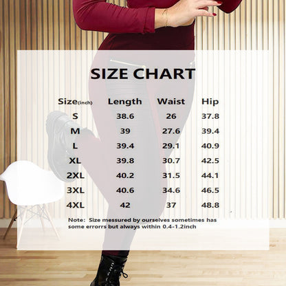 Plus Size Women's Faux Leather Splice Pants With Zip Detail Slim Fit Trousers For Spring&Fall