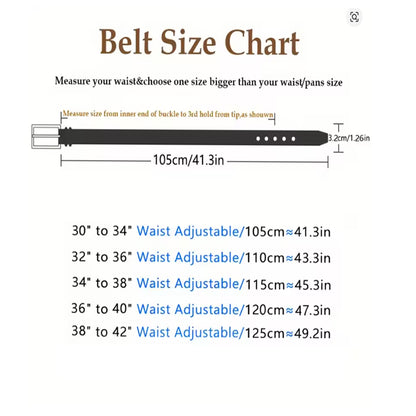 Genuine Business Leather Belt For Men Or BOY Swivel Pin Buckle Casual Versatile Belt