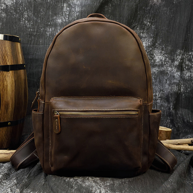Men's Leather Travel Backpack