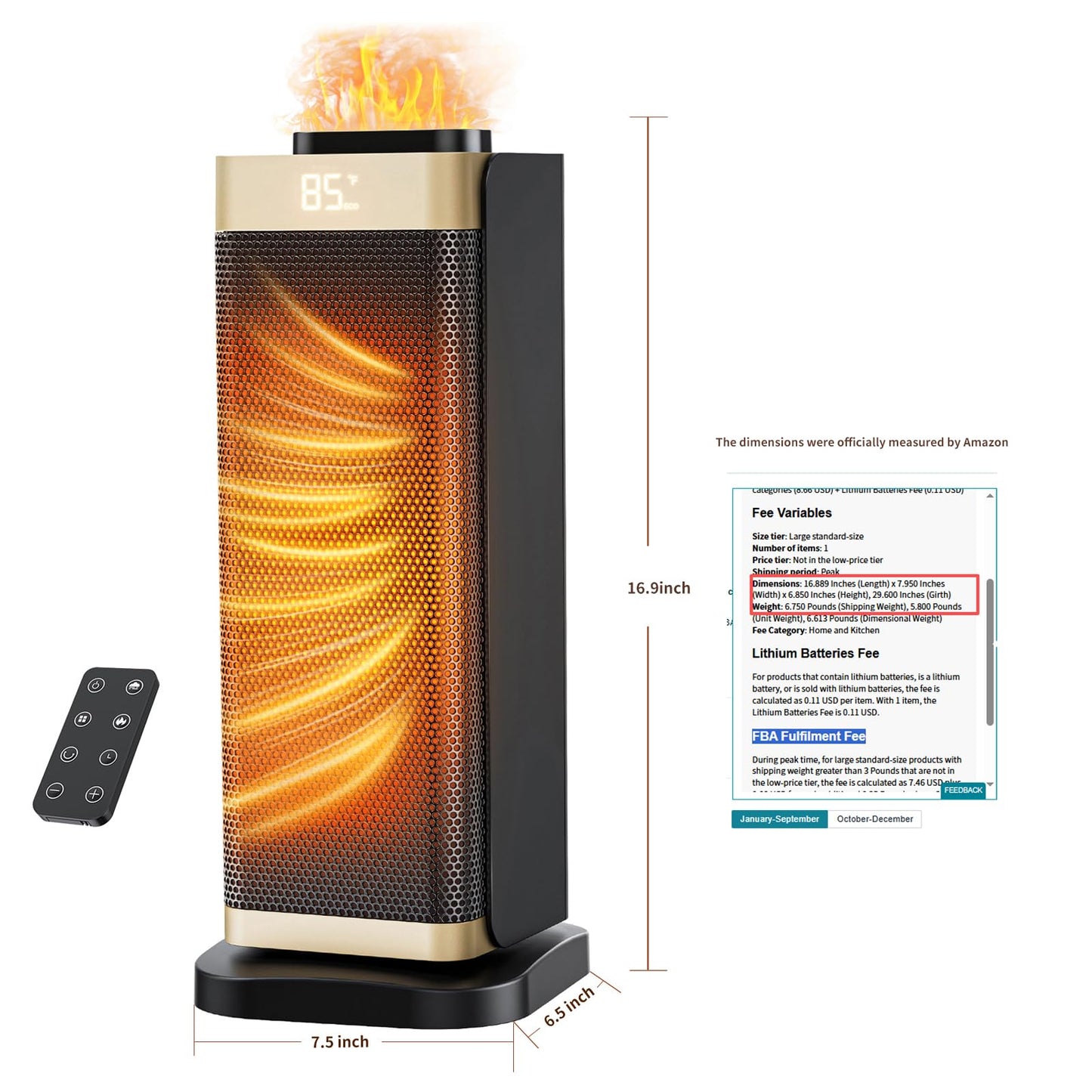 Space Heaters for Indoor Use, Staholz 3 in 1 Portable Space Heater with Humidifier/Ambient Light, Electric Heaters with Thermostat,70° Oscillation,12H Timer,Ultra-Quiet for Bedroom,Office(GD)