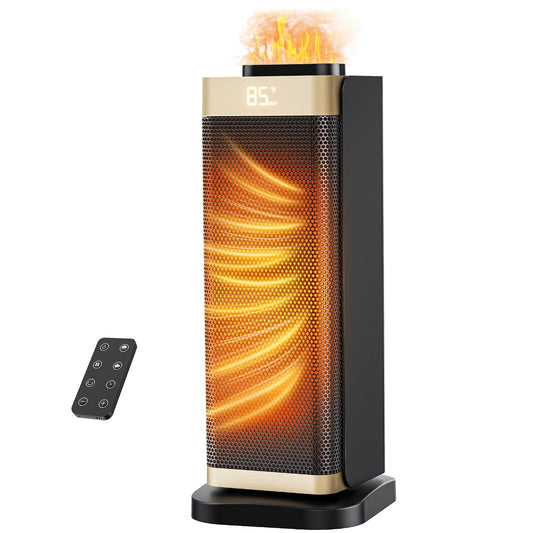 Space Heaters for Indoor Use, Staholz 3 in 1 Portable Space Heater with Humidifier/Ambient Light, Electric Heaters with Thermostat,70° Oscillation,12H Timer,Ultra-Quiet for Bedroom,Office(GD)