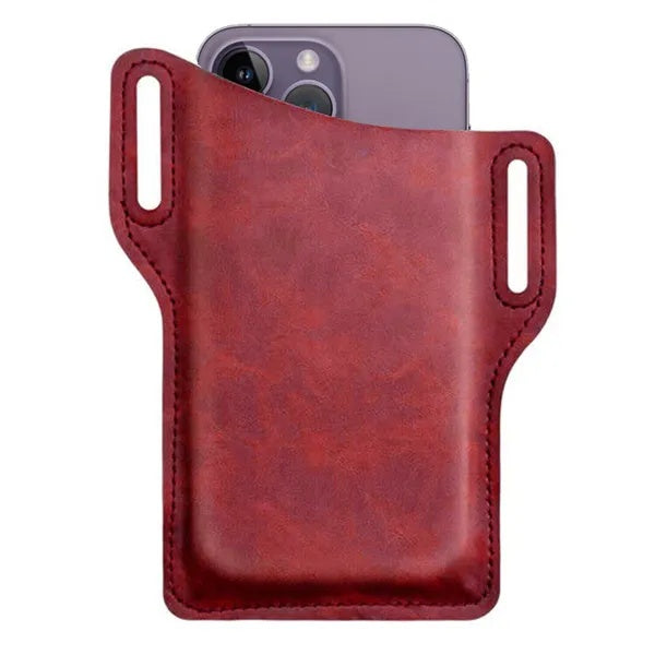 Leather Belt Phone Pouch