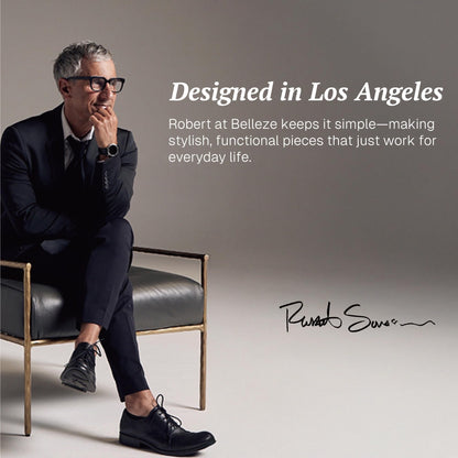 Cabinet with Storage, BELLEZE 65 Inch Fluted Buffet, Symmetrical Arc Accent Sideboard Large Console Table for Dining Room, Kitchen, and Living Room (Camel)