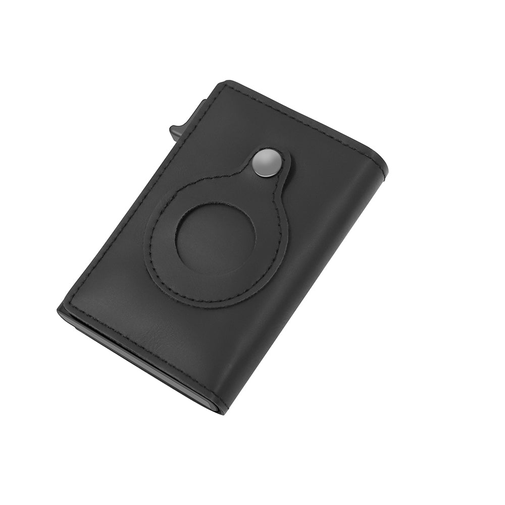 Minimalist Leather Wallet with AirTag Holder