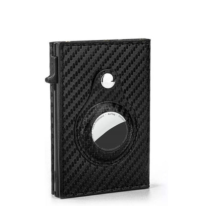 Minimalist Leather Wallet with AirTag Holder