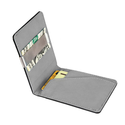 Unisex Leather Wallet, Bifold Credit Card Holder With Money Clip