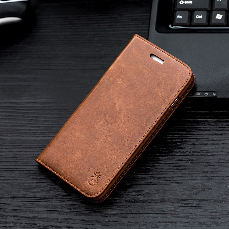 Flip Phone Case Leather Case Strong Magnet To Attract Genuine Leather