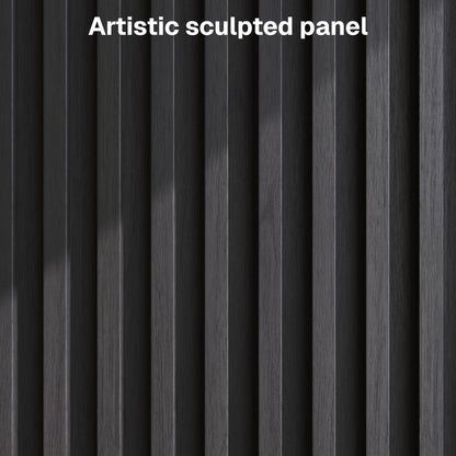 Cabinet with Storage, BELLEZE 65 Inch Fluted Buffet, Symmetrical Arc Accent Sideboard Large Console Table for Dining Room, Kitchen, and Living Room (Camel)