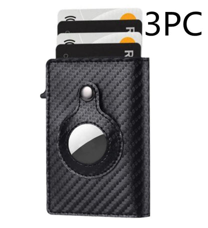 Leather AirTag Wallet with Aluminum Card Holder