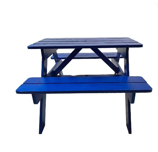 Blue Solid Wood Toddlers Table and Chair Set | Children's Dining & Activity Furniture
