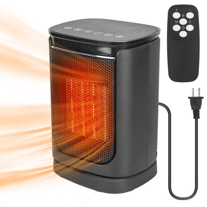Electric Space Heater 1500W, Ceramic Heater Fan 90 Degree Oscillating Heating Fan With 3 Modes Remote Control Digital Display Tip-over Overheating Protection For Home Office