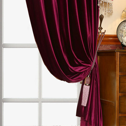 Luxury Red Velvet Curtains – Blackout Drapes for Bedroom, Living Room & Wedding Decor