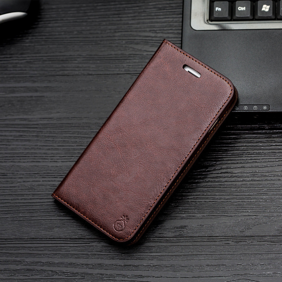 Flip Phone Case Leather Case Strong Magnet To Attract Genuine Leather
