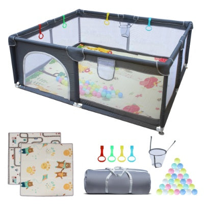 Extra Large Baby Playard (71x59) | Portable, Removable Fabric Playpen for Home & Backyard | Easy-Setup Safety Enclosure