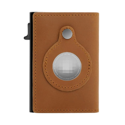 Slim Leather Wallet with AirTag Slot