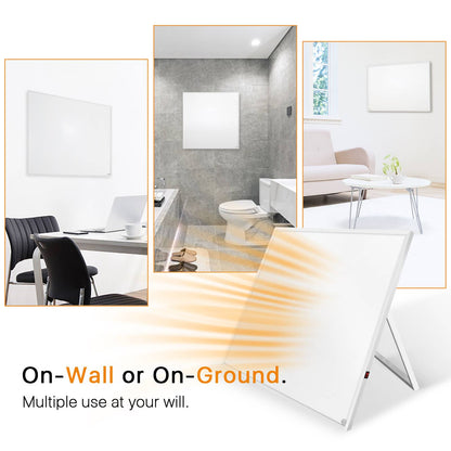 Electric Wall Mounted Space Flat Panel Heater 500W, Portable With Back Stand