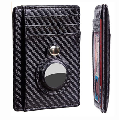 Leather AirTag Wallet with Aluminum Card Holder