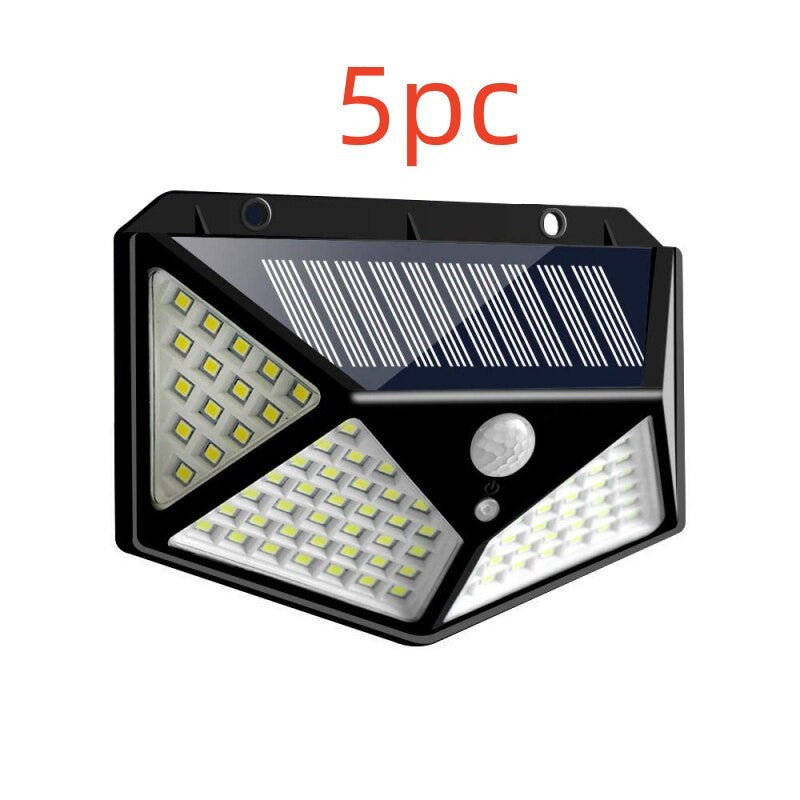 100-LED Solar Wall Light – Motion Sensor Waterproof Outdoor Security Light