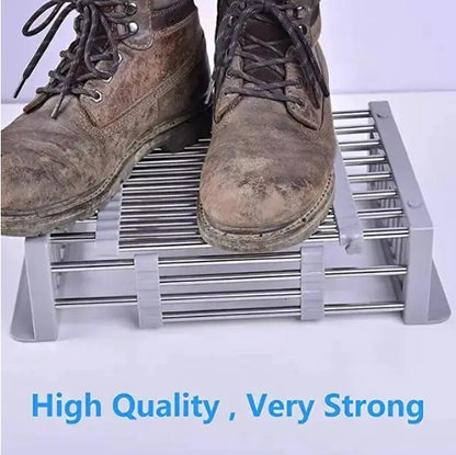 Retractable Stainless Steel Sink Rack – Space-Saving Dish & Veggie Drainer