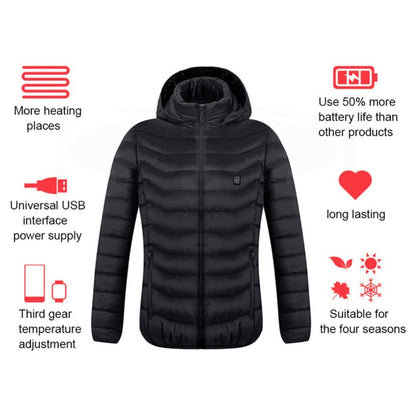 Men’s USB Heated Jacket – Electric Thermal Coat for Winter Outdoor Activities