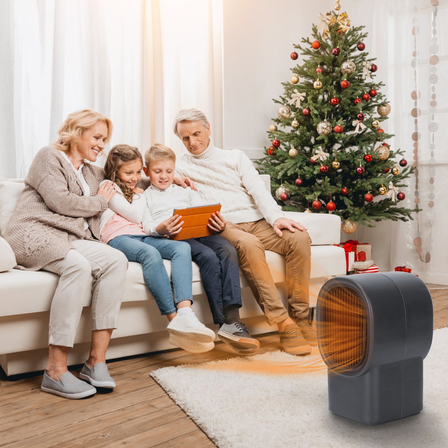 Portable Electric Space Heater 1Pc 400W, Mini Desktop Fan Heater Personal Small Space Heater For Home Office