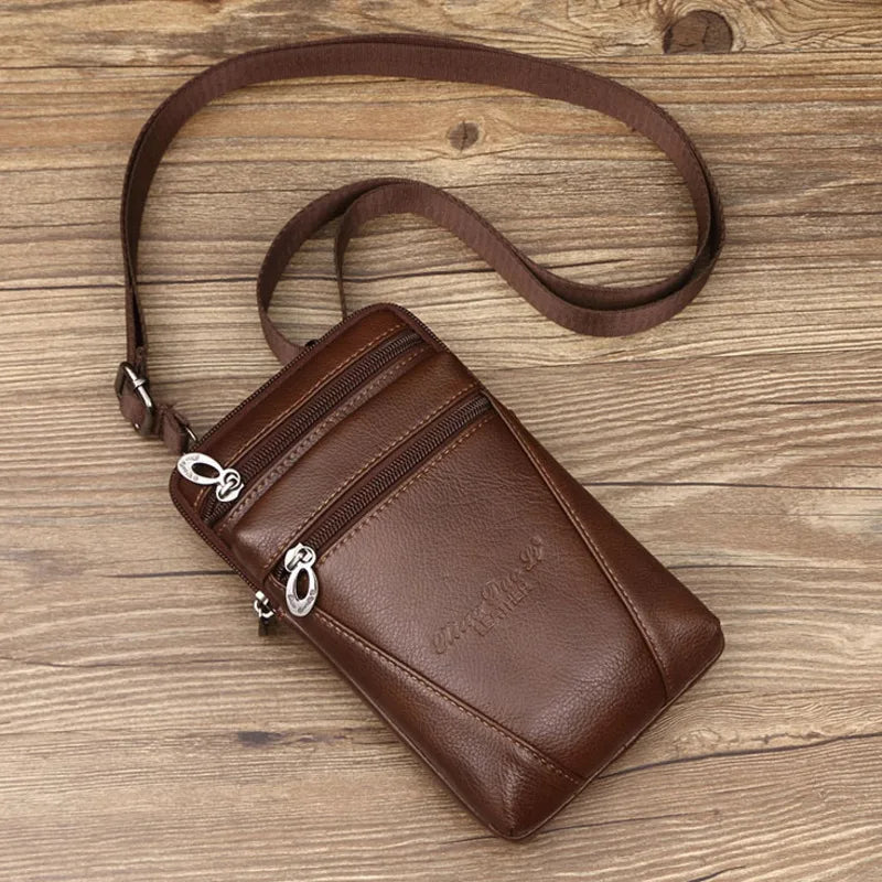 Genuine Leather Messenger Bag for Men - Al-Noor Bazaar