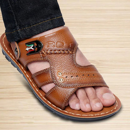 Genuine Leather Summer Sandals for Men - Al-Noor Bazaar