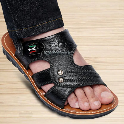 Genuine Leather Summer Sandals for Men - Al-Noor Bazaar