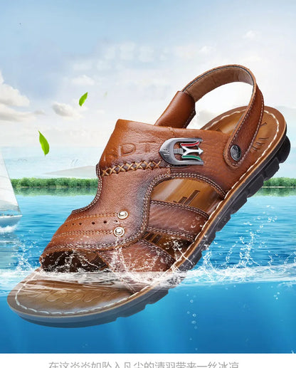 Genuine Leather Summer Sandals for Men - Al-Noor Bazaar