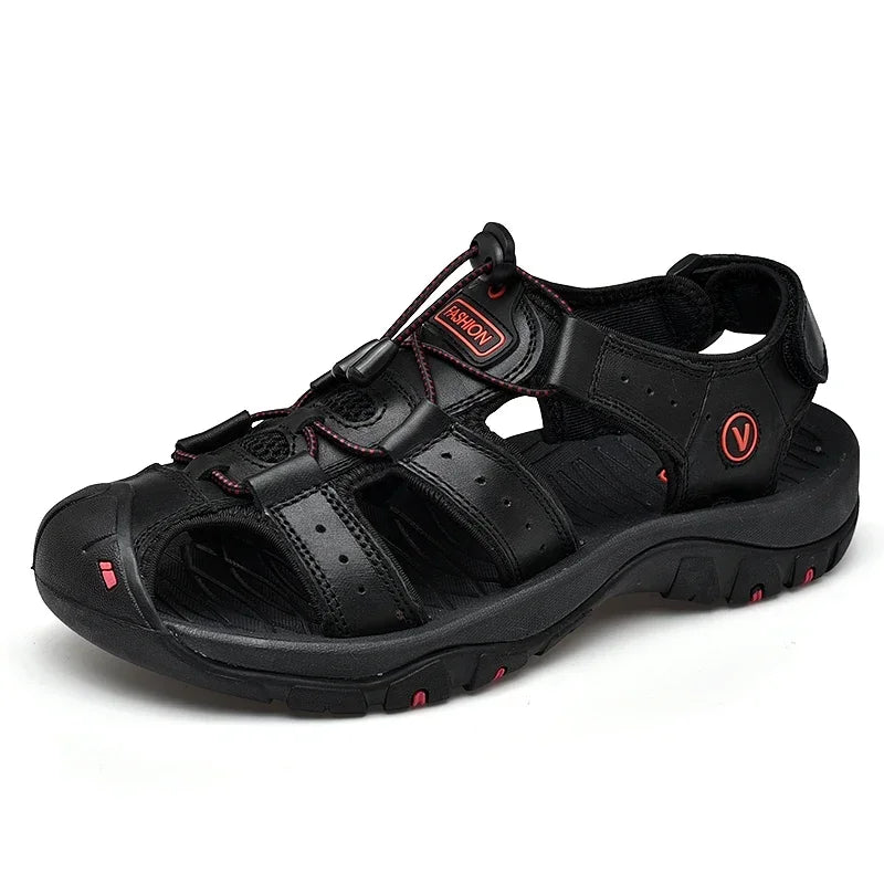 Leather Beach Sandals for Men - Al-Noor Bazaar
