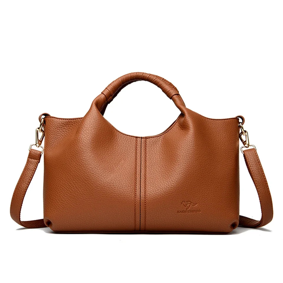 Soft Leather Tote Bag for Women - Al-Noor Bazaar
