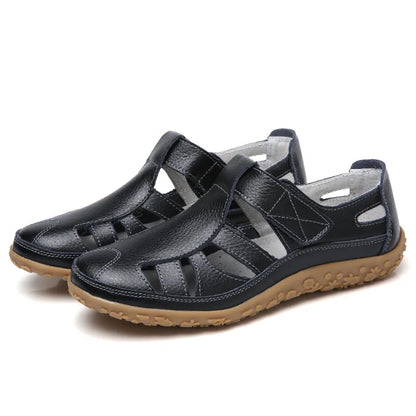 Women's Closed Toe Leather Sandals - Al-Noor Bazaar