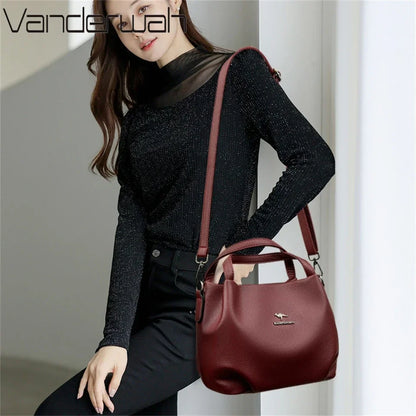 Soft Leather Crossbody Tote Bag for Women - Al-Noor Bazaar