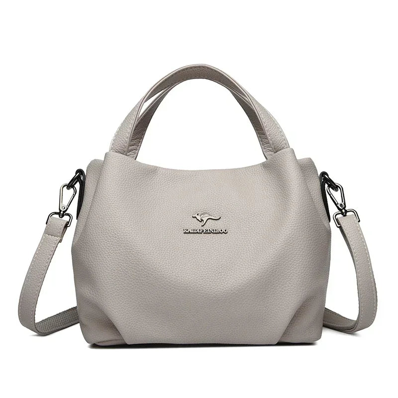 Soft Leather Crossbody Tote Bag for Women - Al-Noor Bazaar