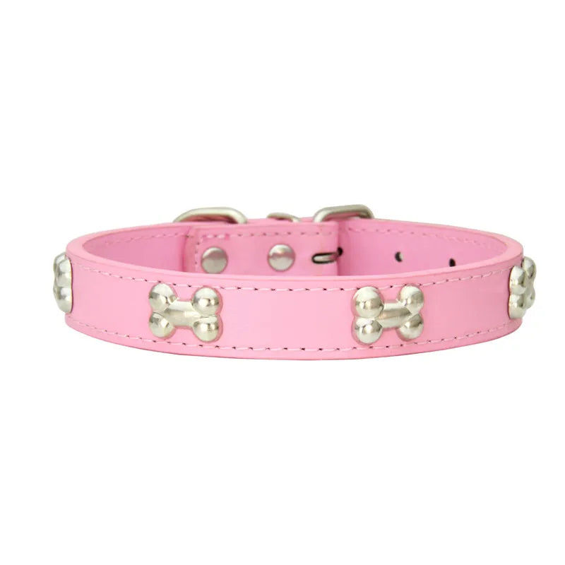 Leather Pet Collar for Small & Large Dogs - Al-Noor Bazaar
