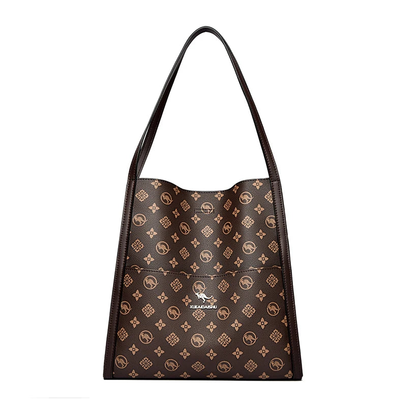 Leather Tote Bag with Top Handle for Women - Al-Noor Bazaar