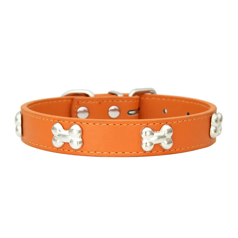 Leather Pet Collar for Small & Large Dogs - Al-Noor Bazaar