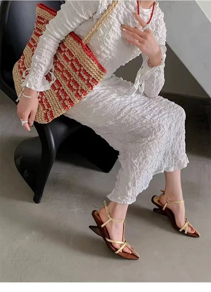 Patent Leather Heeled Sandals for Women - Al-Noor Bazaar