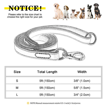 Genuine Leather Dog Leash for Large Dogs - Al-Noor Bazaar