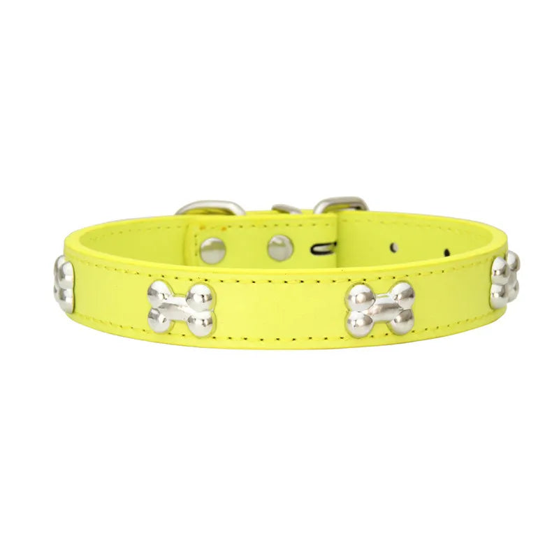 Leather Pet Collar for Small & Large Dogs - Al-Noor Bazaar