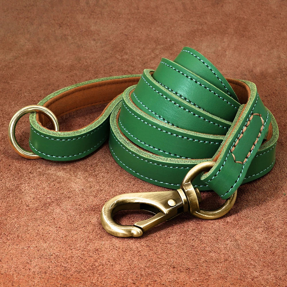 Genuine Leather Dog Leash for Large Dogs - Al-Noor Bazaar