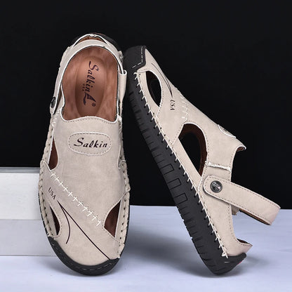 Breathable Leather Sandals for Men - Al-Noor Bazaar