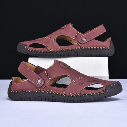 Breathable Leather Sandals for Men - Al-Noor Bazaar