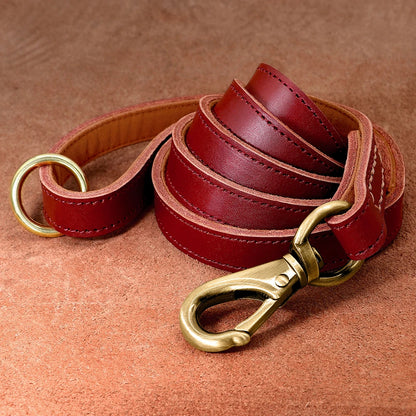 Genuine Leather Dog Leash for Large Dogs - Al-Noor Bazaar
