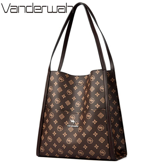 Leather Tote Bag with Top Handle for Women - Al-Noor Bazaar