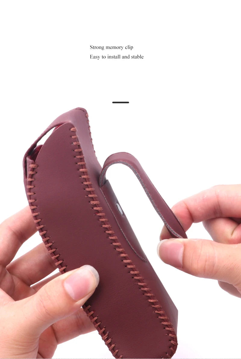 Leather Sunglasses Holder for Car Visor - Al-Noor Bazaar